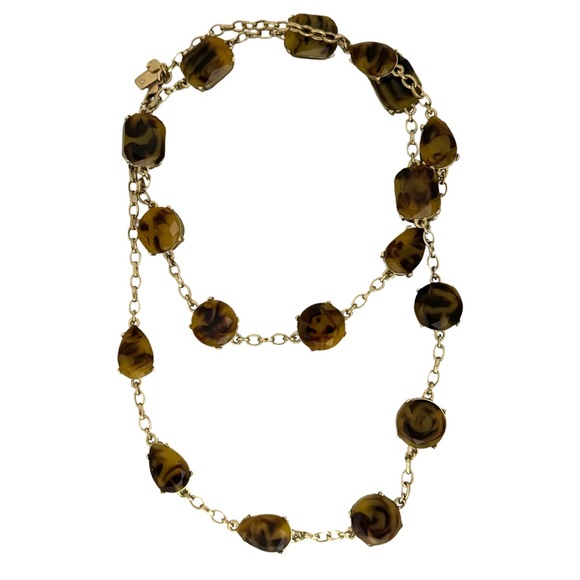 KATE SPADE • Twirl Around Tortoise Station Layering Necklace - Picture 3 of 6